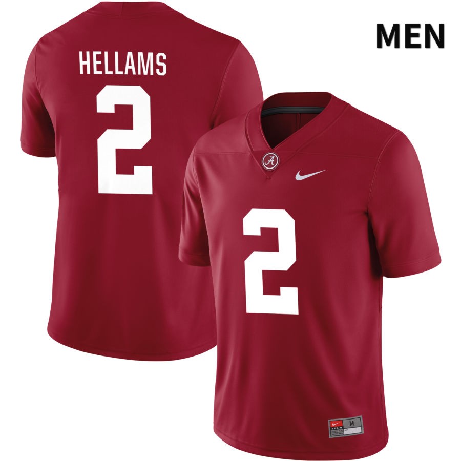 Alabama Crimson Tide Men's DeMarcco Hellams #2 NIL Crimson 2022 NCAA Authentic Stitched College Football Jersey EF16Y46AN